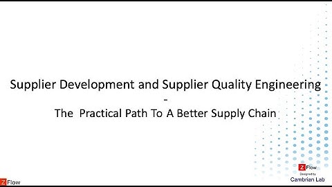 Supplier Development and Quality Engineering