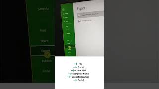 How to Convert Excel to PDF  #excel #excelformula #dailylearning #tricks #edushorts #windows