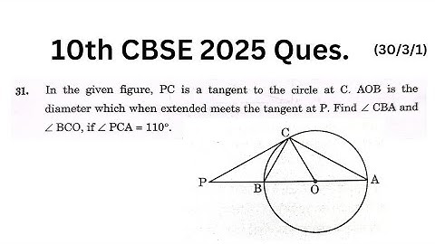 In figure, PC is tangent to circle at C. AOB is diameter which when extended meets tangent at P.Find