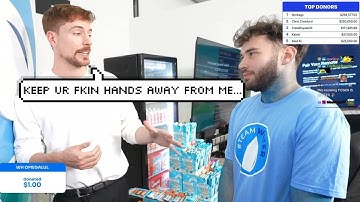 Adin Ross Gets Pressed by MrBeast for Touching Him