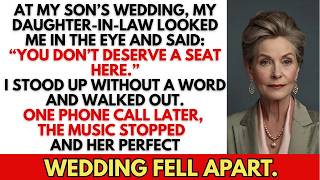 At my son’s wedding, my daughter in law said, “You don’t deserve a seat here ” So I made a call