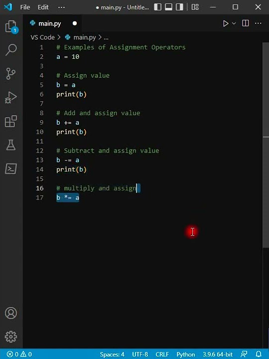Examples of Assignment Operators in Python - YouTube