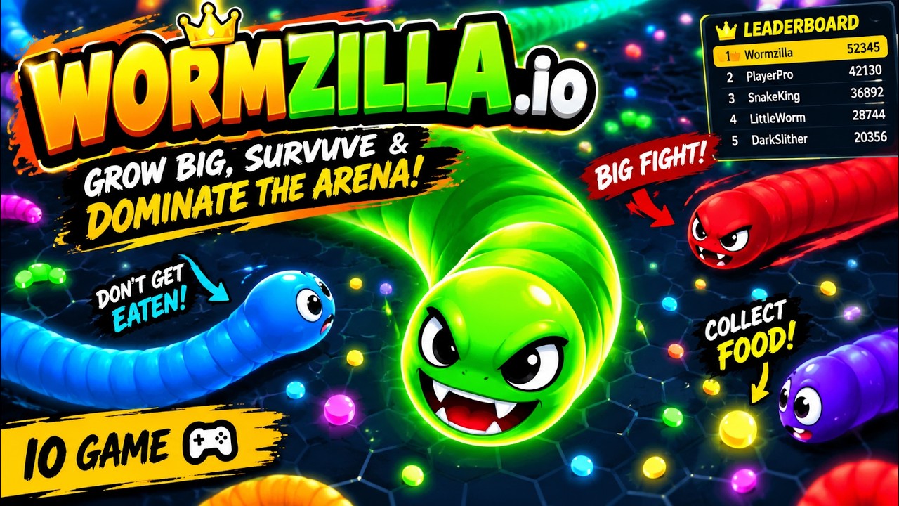 Wormzilla.io LIVE 🐍 Biggest Snake Challenge! 😱 Can I Become the Biggest ...