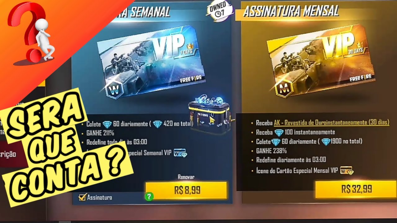 Recarga Free Fire Garena, Comprar Diamantes - Assinatura