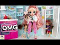 LOL Surprise OMG Doll Story - OMG Doll is New Babysitter for Barbie Family Kids Ep 2