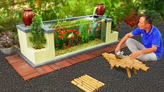 Make unique aquarium and tea table for relaxing corner at home