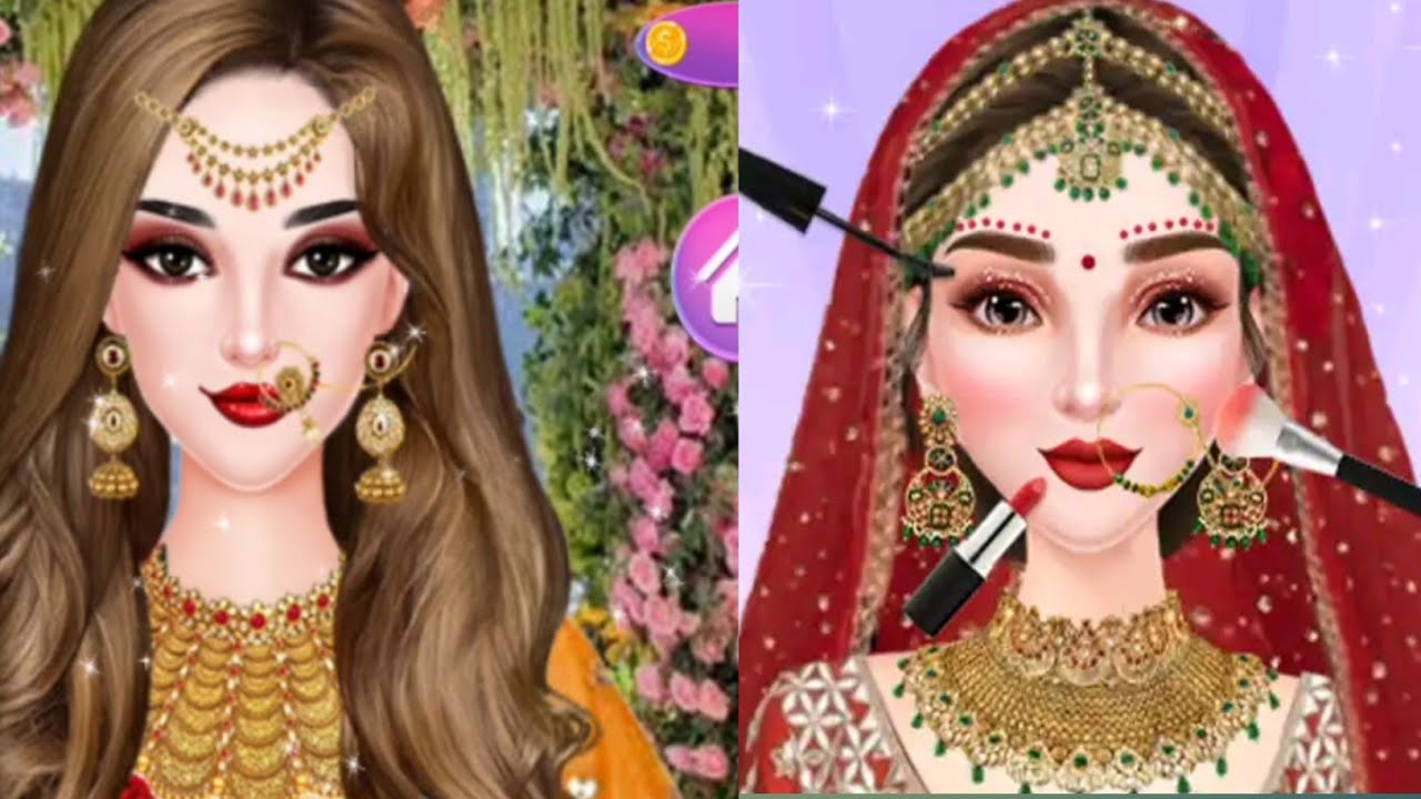 Wedding Girl Makeup & Dress up Game || Barbie Doll princess Makeup 2023 ...