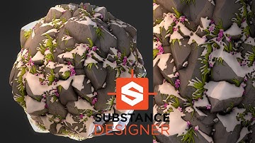 Stylized Snowy Rocks - Substance Designer