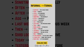 Informal❌ Vs Formal English✅ #shorts #english #learnenglish #spokenenglish #englishspeaking #viral