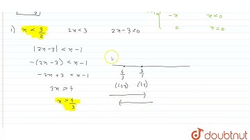 The solution set of the inequation |2x-3| lt x-1, is  | 12 | ALGEBRAIC INEQUATIONS | MATHS | OBJ...