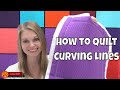 Walking Foot Quilting for Beginners - Curving Lines Quilting Tutorial