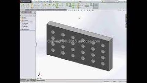 Solidworks tutorial How to use linear pattern tool