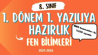 Fen Bi̇li̇mleri̇ 1. Dönem 1. Yaziliya Hazirlik 8.Sinif