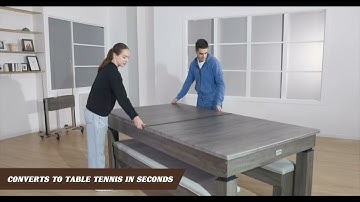 3-in-1 7 ft Pool Table with Dining Top - Includes Billiard and Table Tennis  Barrington Prescott