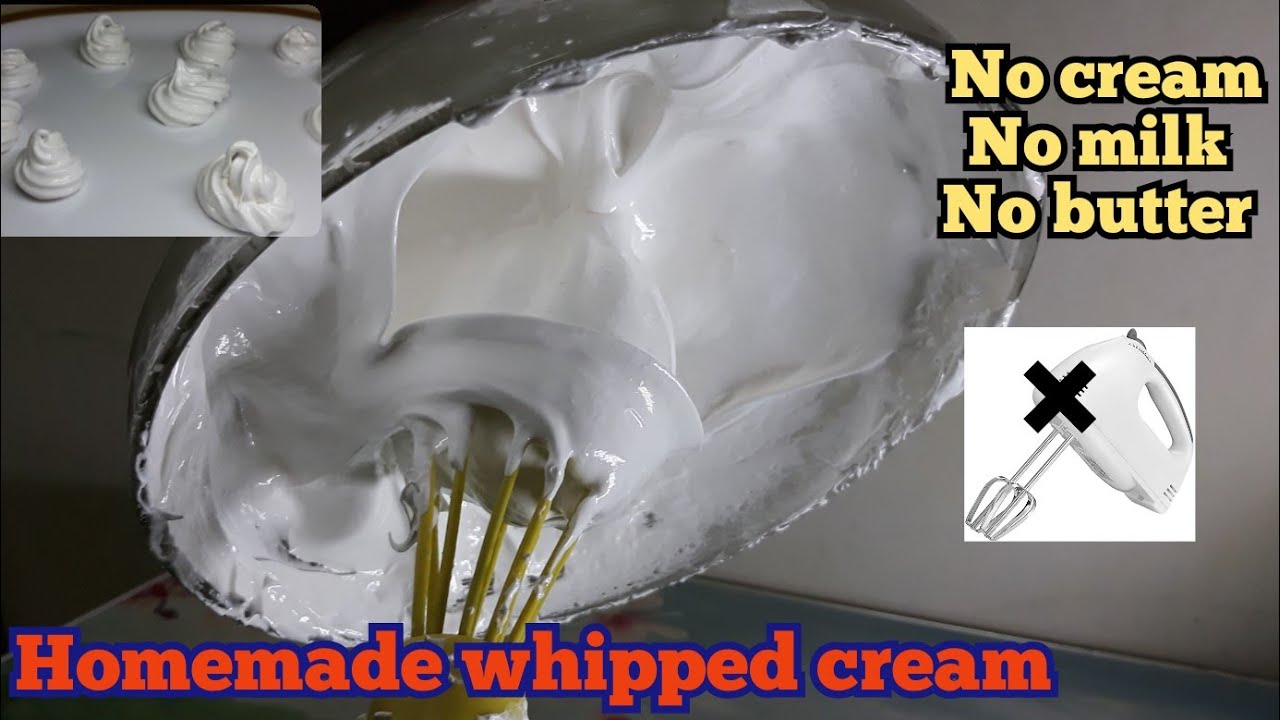Homemade Whipped Cream without Cream whipped cream recipe without electric beater Rihana's