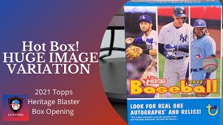 Hot Box   HUGE IMAGE VARIATION | 2022 Topps Heritage Baseball Blaster Box Opening