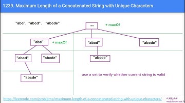 1239. Maximum Length of a Concatenated String 深搜灵活应用 0358