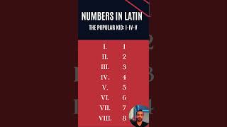 الارقام باللاتينية numbers in latin for chords