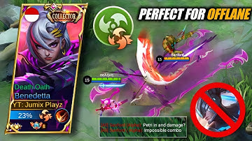 THE REASON WHY YOU MUST NOW START USING ASSASSIN EMBLEM AND PETRIFY FOR OFFLANE BENEDETTA! | MLBB