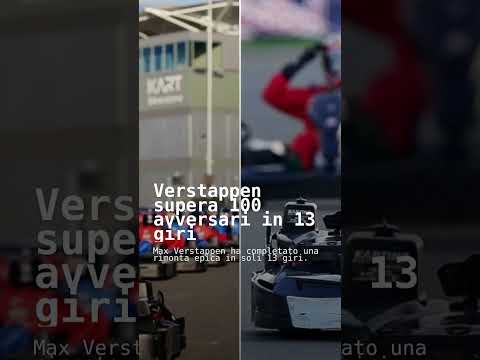 Video Verstappen supera 100 avversari in 13 giri