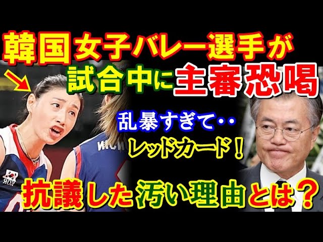 海外の反応 お隣りの女子バレー選手が試合中に主審を 喝 手荒すぎてレッドカードに しつこく抗議を続けた理由が衝撃的だった 鬼滅のjapan Youtube