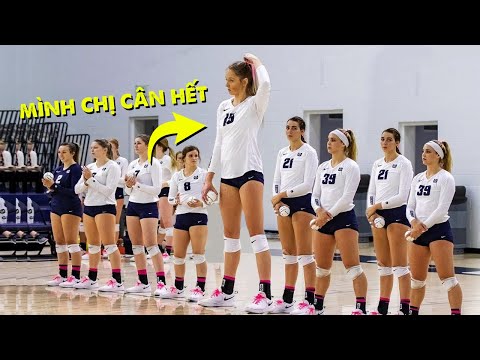 Không ai chịu nổi một cú đập bóng của VĐV cao trên 2 mét này