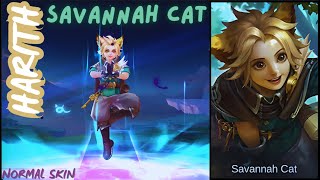 Harith Savannah Cat (Normal Skin) [MLBB Skin Effects 4K UHD] | Slow Motion Showcase