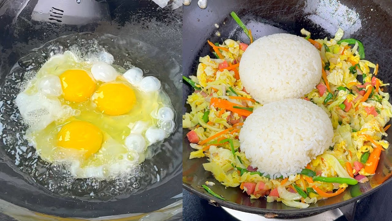 Fried Rice Partner Egg Fried Rice Needs a Partner… Bacon or Sausage? - YouTube