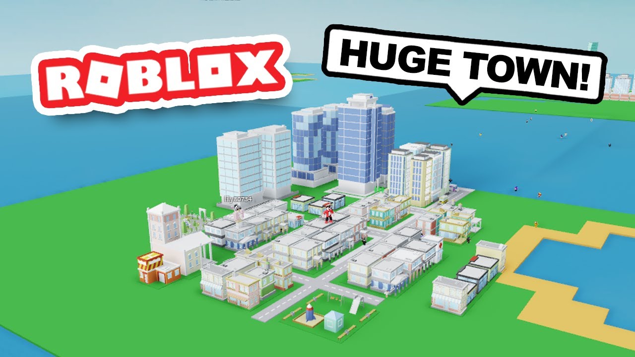 Building Huge Skyscrapers In My City In Roblox Tiny Town Tycoon Youtube - roblox town