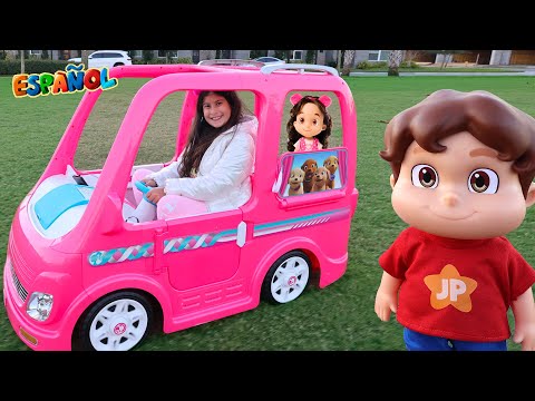 Maria Clara y su auto Barbie   Una Aventura de Picnic