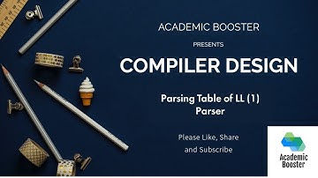 Lecture 10: LL(1) Parser | Parsing Table and How to Parse an Input String using LL(1)