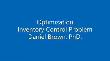 Optimization Inventory Control