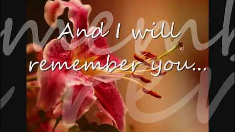 I Will Remember You [Sarah McLachlan//LYRICS] dedicated to..
