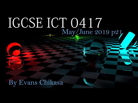 Igcse Ict 0417 MayJune 2019 Paper 21 Document Production