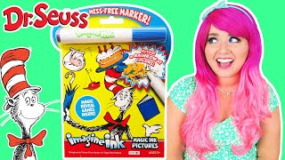 Coloring Dr. Suess Imagine Ink Coloring Book | Cat in the Hat Magic Ink Activity & Game Book