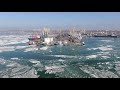 Бердянск зимой. Азовское море еще во льдах. Mavic 2 zoom