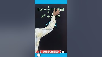 find value of x2+1/x2 if x+1/x=5 | Algebra | Question | #maths #competition #youtubeshorts #govt