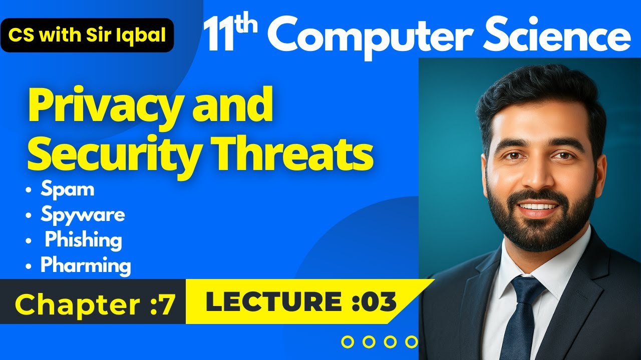 Privacy and Security Threats | Spam, Phishing, Spyware & Cookies | 11th Computer Science