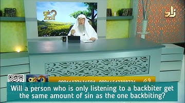 Will a person listening to backbiting get same amount of sin, What to do if he can