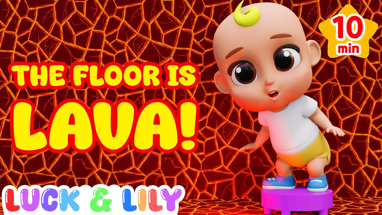 🔥 The Floor is Lava Song! 🌋 | Luck and Lily | Fun Kids Dance & Brain ...