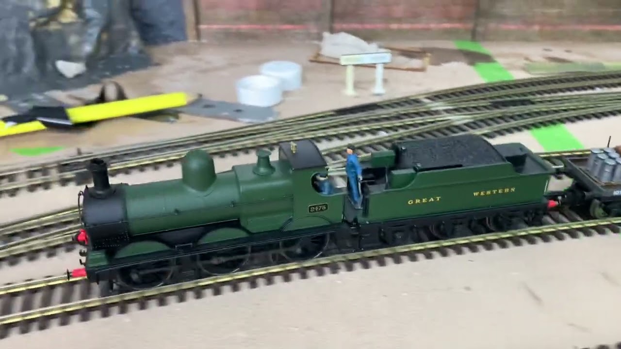 Oxford Dean Goods with replacement Hornby  motor pulling a load.