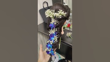 messy braid 💠👧 #hairstyle #flowers
