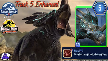 STYRACOSAURUS LUX Enhancement Track 5 Reactive -First Look! Jurassic World Alive beta