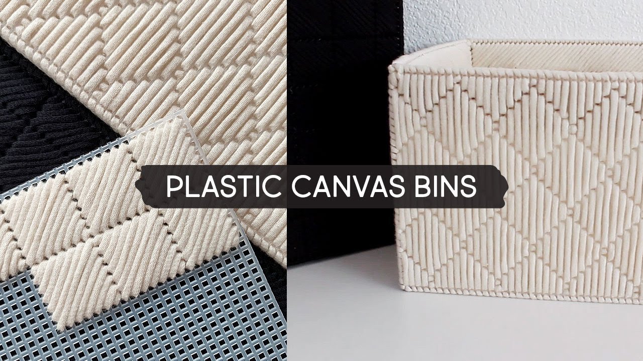 Making Bins with Plastic Canvas Sheets 