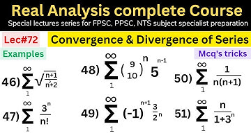 Convergent and divergent series examples lec#72 #mathematics #ppsc/#fpsc #nts #video #maths #csirnet