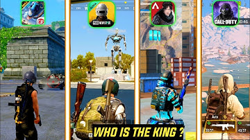🔥FREE FIRE MAX VS PUBG NEW STATE VS APEX LEGENDS MOBILE VS CALL OF DUTY MOBILE 🔥 Comparison