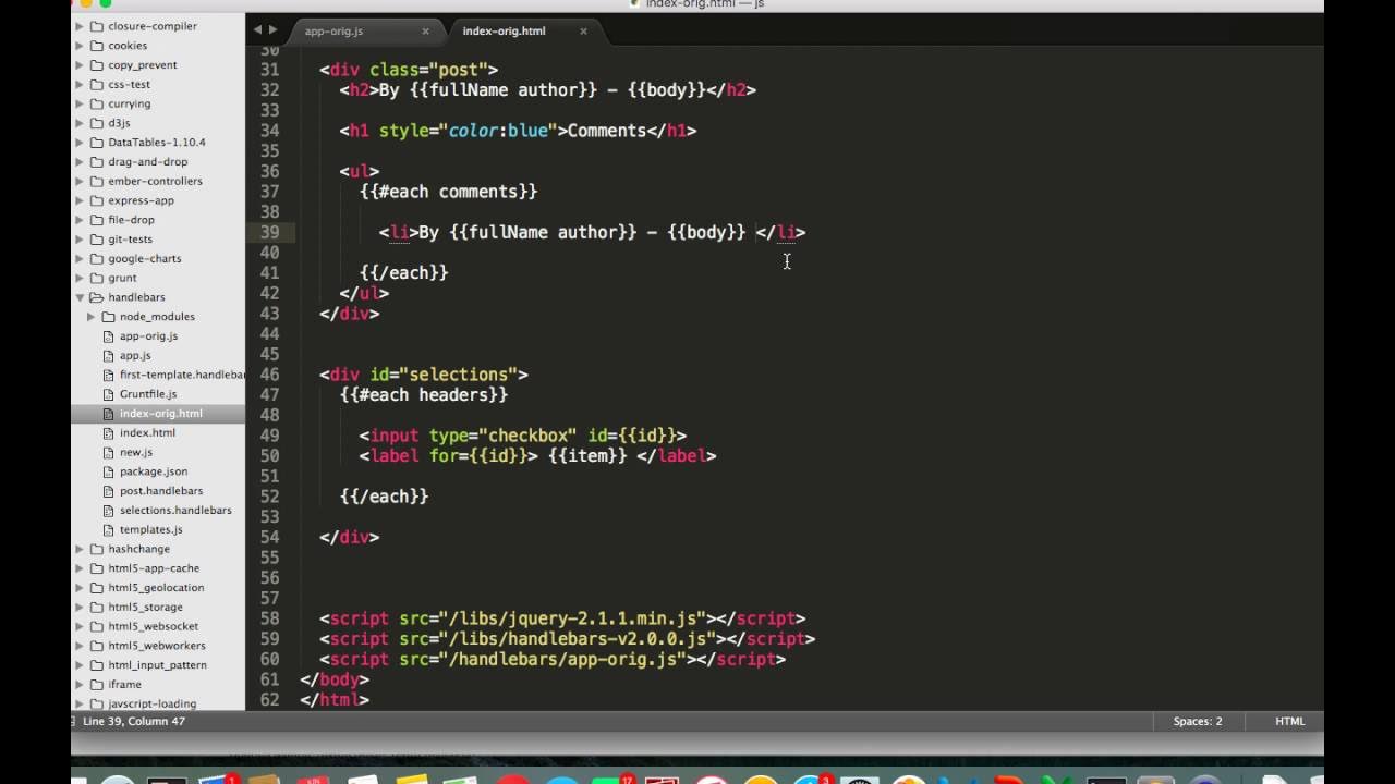 handlebars js accessing parent context in each block YouTube