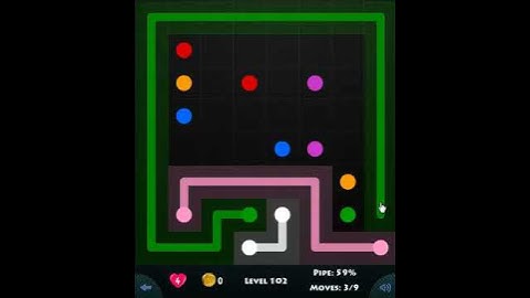 flow game facebook - green pack level 102 Connect the dots