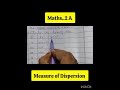 Maths 2A (Measure of Dispersion)@MHworld-q9t.#study #education #motivation #follow #subscribe #like