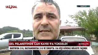 Gazeteci Güngör Yavuzaslan Sel Bölgesi Bartındaki Son Durumu Aktardı